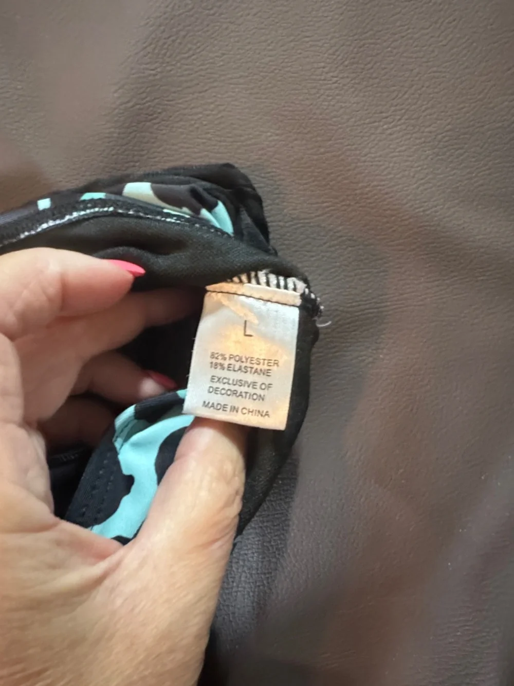 Black & Aqua Leopard Print Women's Bikini Set - Picture 2 of 5